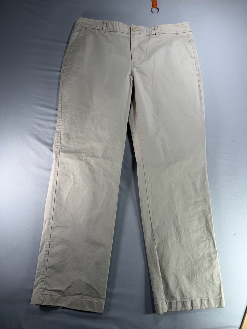 L.L. Bean Favorite Fit Pants Womens 14R Tan Khaki Chino Straight Leg #960